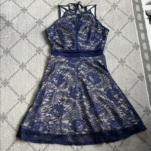 Kate Kasin Halter A-Line Dress